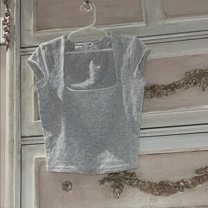 Gray Garage Square Neck Women's Top
